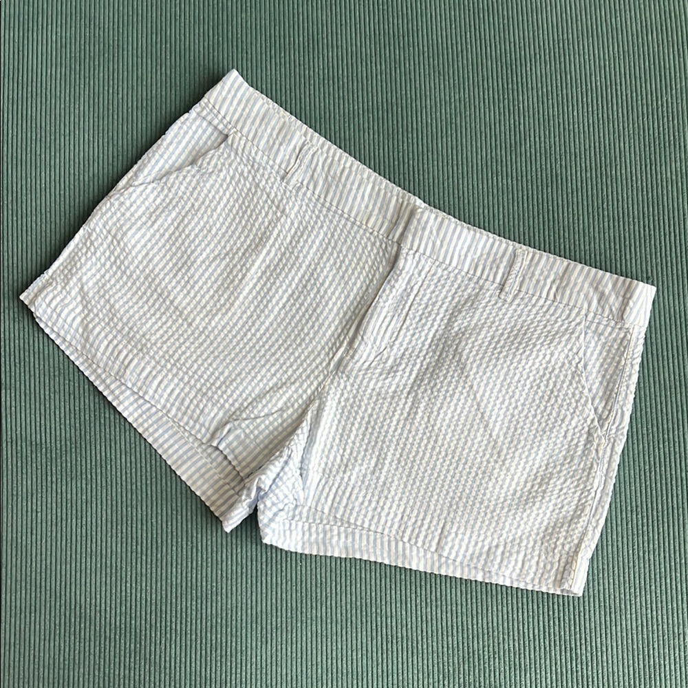 Women's Striped White Shorts
